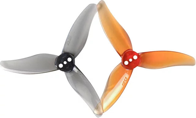 Gemfan Hurricane 2520 2,5X2X3 3-Blatt-PC-Propeller, 8 Paar, Grau, Kunststoff - Bild 1