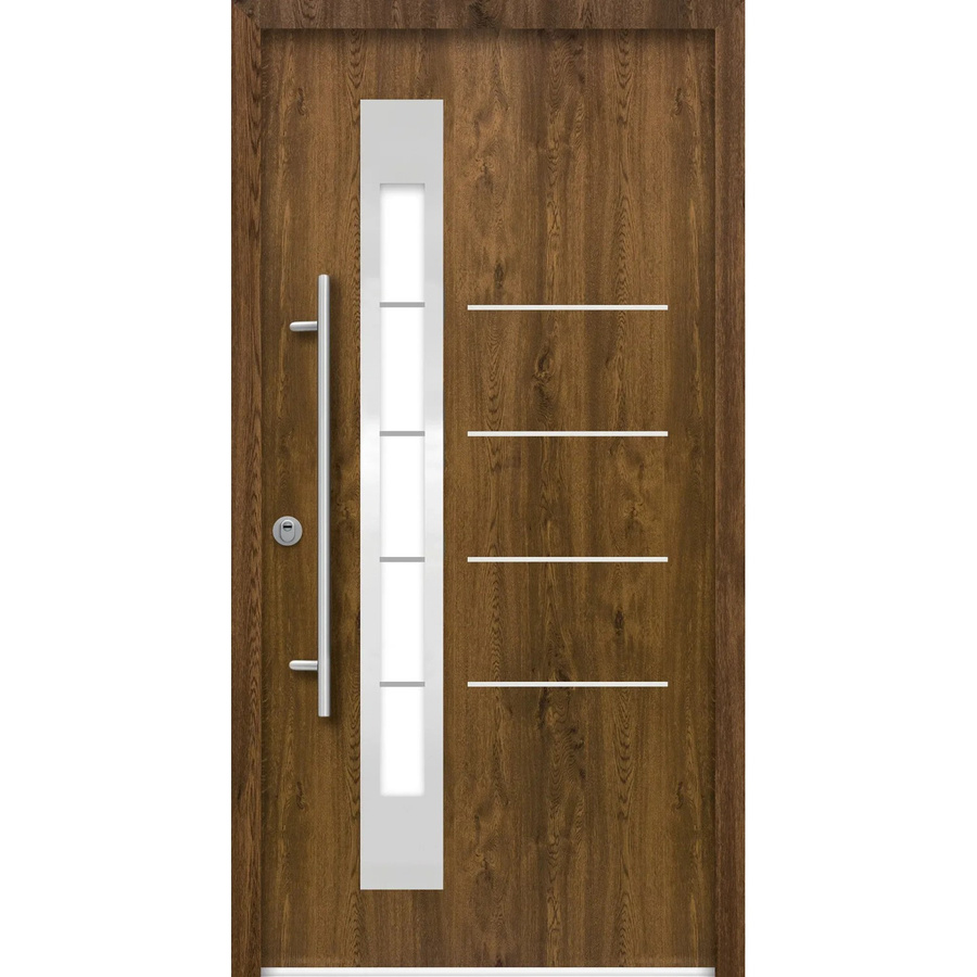 Splendoor Thermospace Sicherheits-Haustür Berlin Prime RC2 mit Glaseinsatz in Nussbaum Braun, B/H: 100 x 210 cm - Bild 2