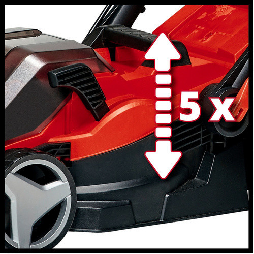 Einhell Power X-Change Akku-Rasenmäher GE-CM 36/34-1 Li-Solo in Rot mit Grasfangkorb und verstellbarer Schnitthöhe 25-65 mm - Bild 3