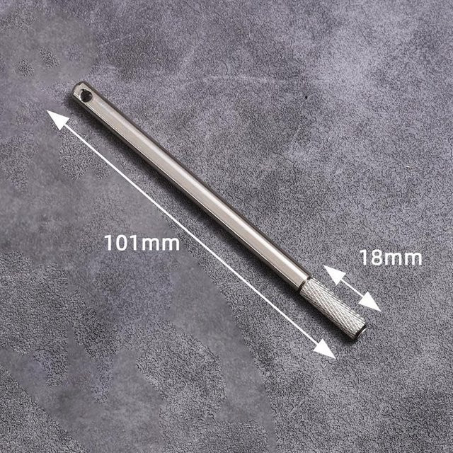 XYNN Lederkantenöl Klebefarbstift Applikator aus Edelstahl in Grau/Silber für Lederhandwerk und DIY-Projekte - Bild 1