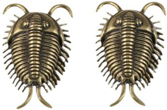 Retro Trilobit Messing Schreibtischdekoration Goldene Insekt Figur als Deko-Ornament für Zuhause und Büro - Bild 1