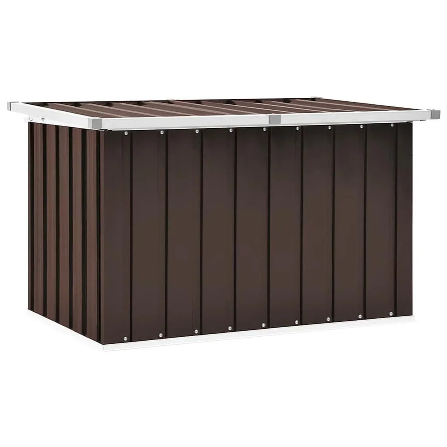 Furnicato Garten-Aufbewahrungsbox aus Metall und Kunststoff, Braun, B/T/H: 109 x 67 x 65 cm - Bild 2