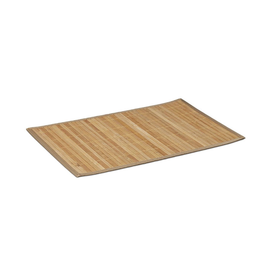 6er Set Relaxdays Tischsets aus Bambus in Natur, rutschhemmend, B: 45 cm, T: 30 cm - Bild 2