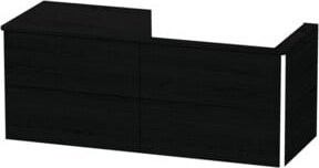 Duravit Waschtischunterschrank XSquare in Schwarz Matt mit Türen und Schubladen, B/T/H: 140 x 53,8 x 77,8 cm - Bild 1