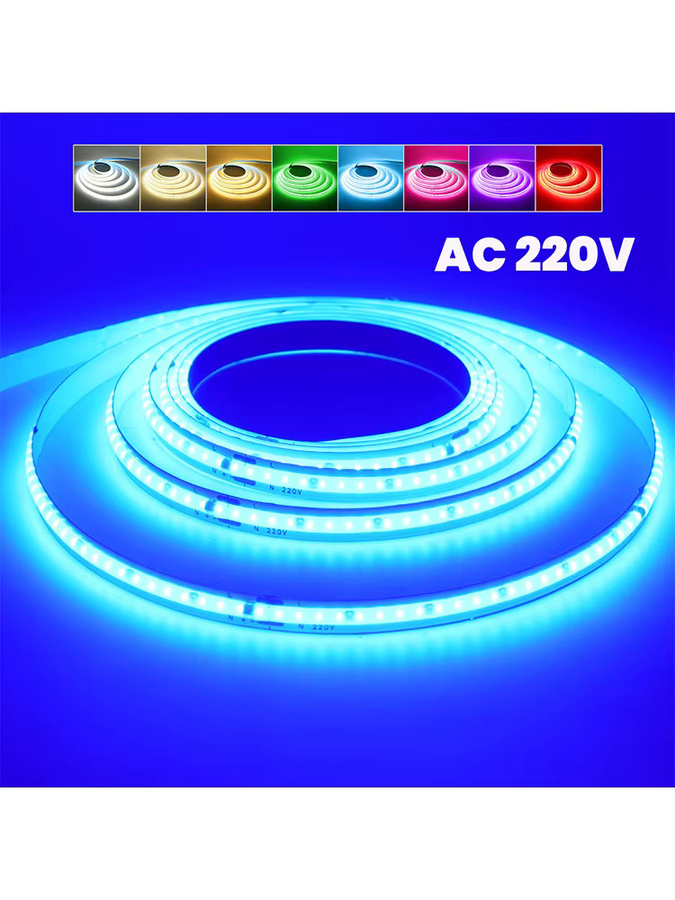 HEGEHE COB LED-Streifen mit 240 LEDs/m, flexible Hochdichte LED-Leiste für AC220V, erhältlich in verschiedenen Farben - Bild 7