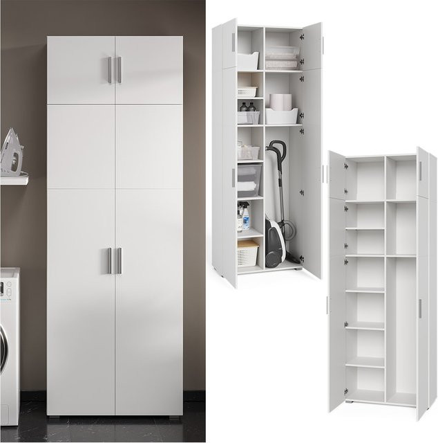 Vicco Universalschrank Ingo Mehrzweckschrank Büroschrank mit 2 Türen in Weiß - Bild 1