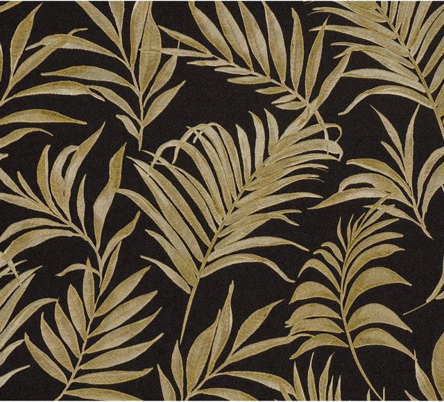 AS Creation Vliestapete Palmen Schwarz-Gold - Bild 1