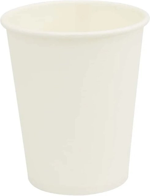 DELUKE Einweg-Pappbecher Weiß 200 ml 1000 Stück - Bild 1