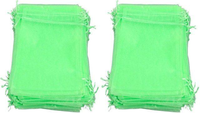 100 Stück Neoglint Obstschutznetzbeutel aus Organza zum Schutz von Obst und Pflanzen vor Vögeln und Insekten, Breite: 7 cm, Höhe: 9 cm - Bild 1