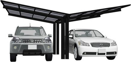 Ximax Doppelcarport Linea Typ 80 Schwarz B/T: 547,6 x 495,4 cm - Bild 3