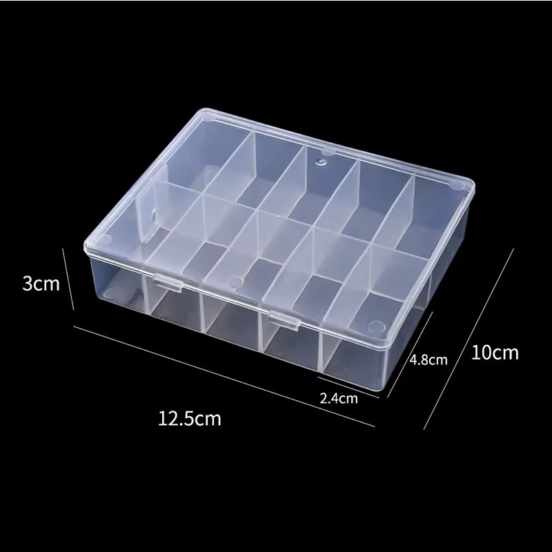 MAFANAILS Aufbewahrungsbox, 10-Gitter, transparent, Kunststoff, Unisex - Bild 2