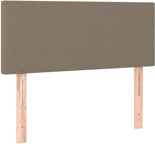 vidaXL Kopfteil gepolstert in Taupe/Beige aus Stoff und Lärchenholz, Breite: 90 cm, Tiefe: 5 cm, Höhe: 78-88 cm - Bild 1