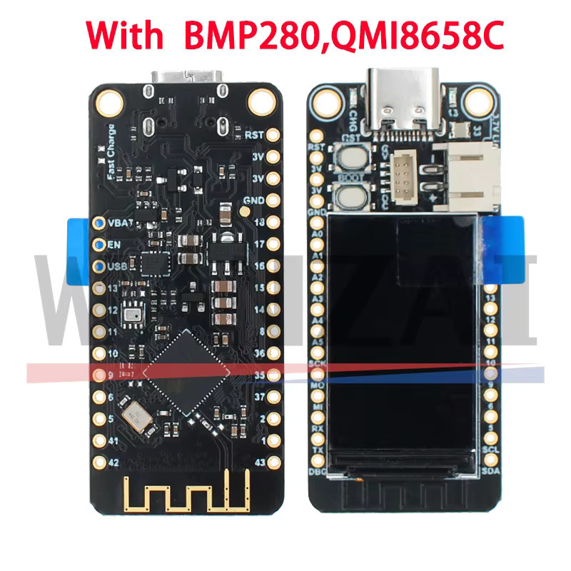 AITEWIN ROBOT ESP32-S3 Entwicklungsboard mit 1,14 Zoll TFT-Display in Schwarz - Bild 2