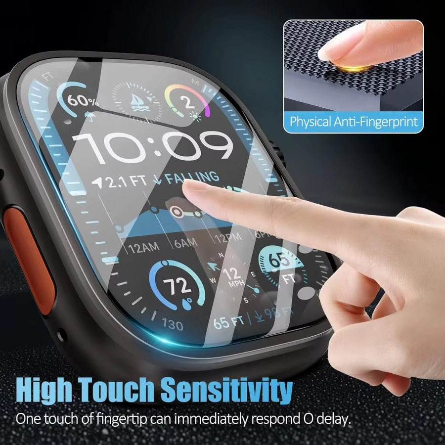 Apple Schutzfolie aus gehärtetem Glas für Apple Watch Ultra 1/2/3 49 mm, transparent - Bild 4
