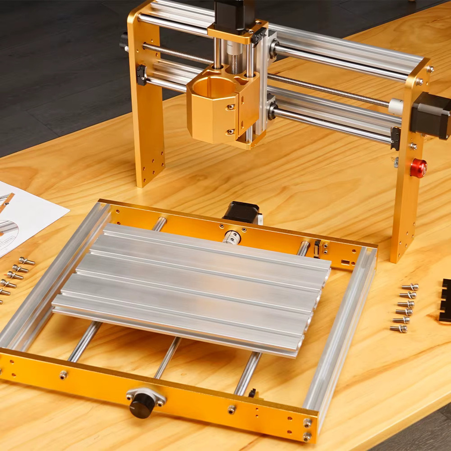 LUNYEE CNC 3018 PRO Router Graviermaschine 3-Achsen Graviergerät in Gold für DIY Holzbearbeitung B/T/H: 42,2 x 35,0 x 41,4 cm - Bild 4