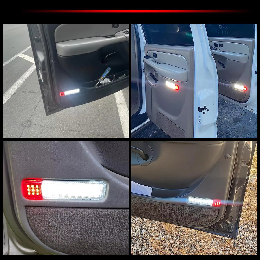 2 Stück LED Türverkleidungsleuchten für Chevy GMC C/K 1500 2500 3500 Tahoe Yukon Baujahre 1997–2006 in Hell - Bild 2