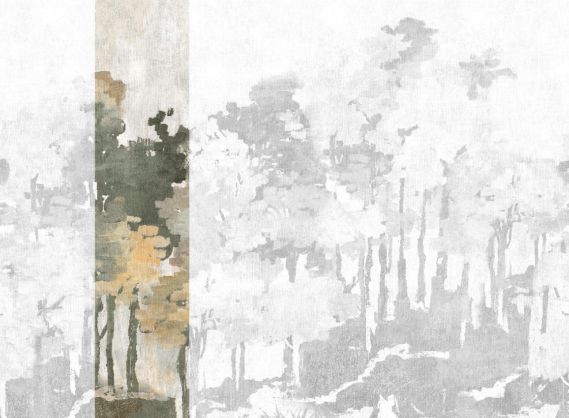 Jannelli & Volpi Mural Funes - Sepia Panel 2 Wandgestaltung Abstract Multicolour aus Vinyl - Bild 1