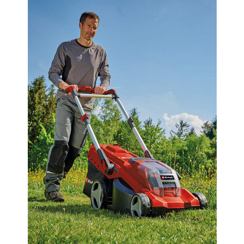 Einhell Power X-Change Akku-Rasenmäher GP-CM 36/450 in Rot mit Mulchfunktion und 2 Akkus - Bild 2