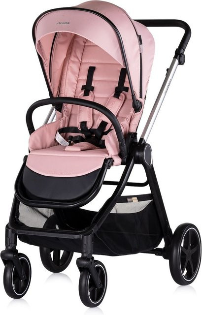 Chipolino Kombikinderwagen 3in1 Marbella in Rosa mit i-Size Babyschale, Fußabdeckung und Einlage - Bild 1