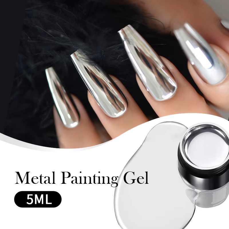 BORN PRETTY Metallic-Nagellack, Silber, 5 ml - Bild 3