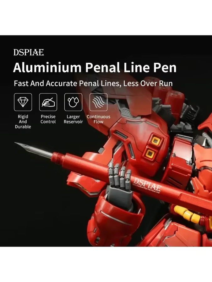 DSPIAE AT-PL Modell Seepage Line Pen Färbewerkzeug mit Edelstahlspitze und rutschfestem Metallgriff in Rot - Bild 6