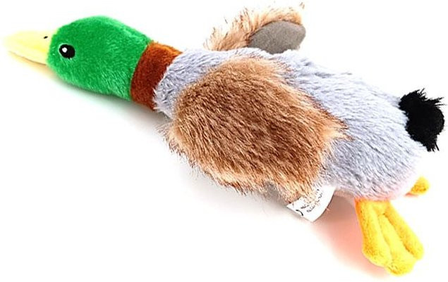 Yiran toy Kauspielzeug für Hunde, Plüsch-Ente, Quietschtier, mit Seil - Bild 1