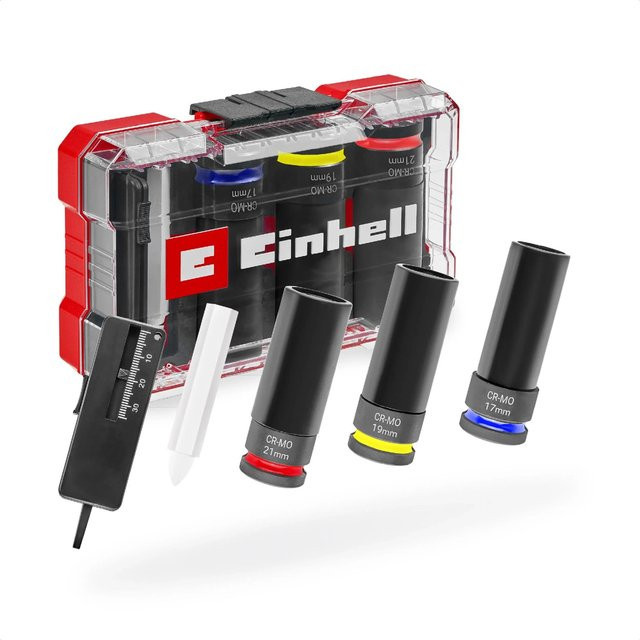 Einhell Impact Bit- und Steckschlüssel-Set 1/2 Zoll aus Chrom-Molybdän-Stahl - Bild 1