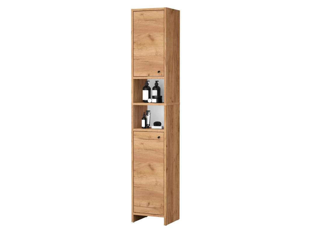 LIVARNO Hochschrank VERONA in Eiche Braun mit Schranktüren und Regalböden, H x B x T: 180 x 29 x 29 cm - Bild 3