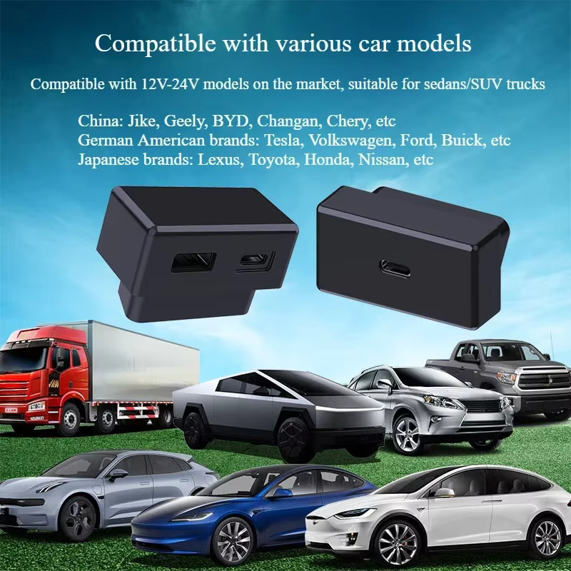 YouGallop OBD Adapter Ladegerät für Tesla Modell 3/Y/S/X mit USB-C Anschluss in Schwarz - Bild 4