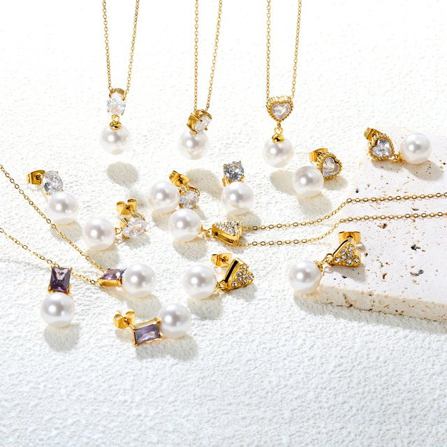 LUXUKISSKIDS Schmuck-Set, Perle, Edelstahl, Gold, Kinder - Bild 1