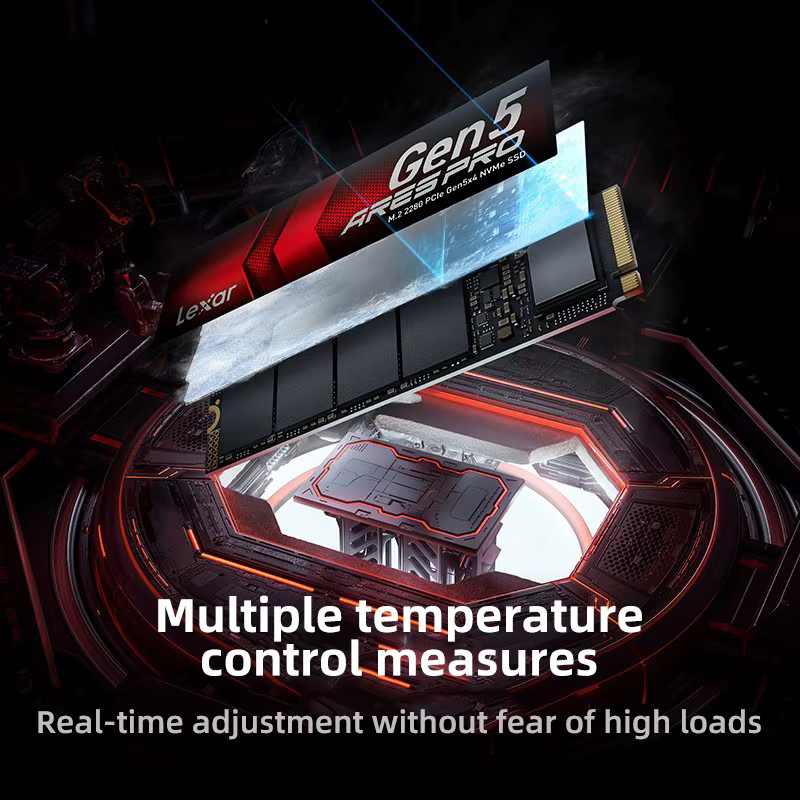 Lexar ARES PRO NVMe M.2 2280 PCIe 5.0 x4 SSD mit Lesegeschwindigkeiten bis zu 14000 MB/s für PC und PS5 - Bild 2