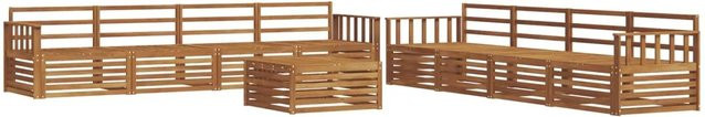 vidaXL Outdoor-Sofagarnitur 9-teilig aus Akazienholz in Natur/Braun - Bild 1