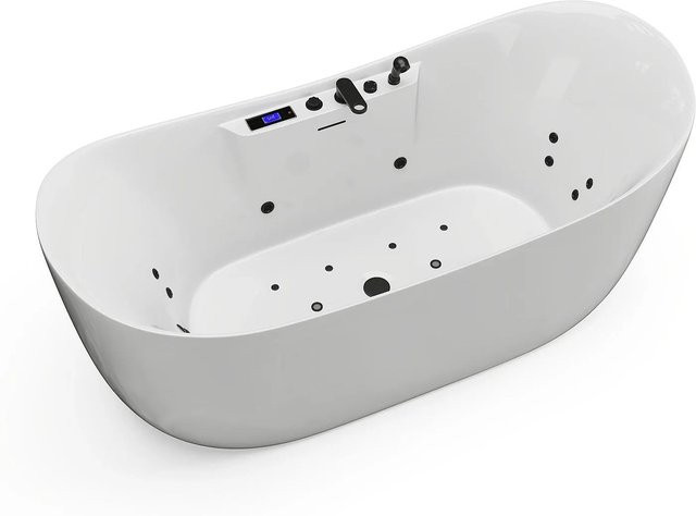 Whirlpoolbadewanne Bolaza Eckbadewanne aus Acryl in Weiß mit Air-Jets, Water-Jets und Unterwasserbeleuchtung, B/T/H: 180 x 190 x 74 cm - Bild 1
