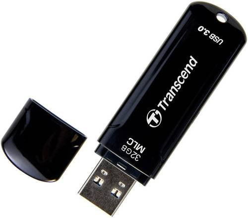 Transcend JetFlash 750K USB-Stick 32GB Schwarz USB 3.2 Gen 1 - Bild 1