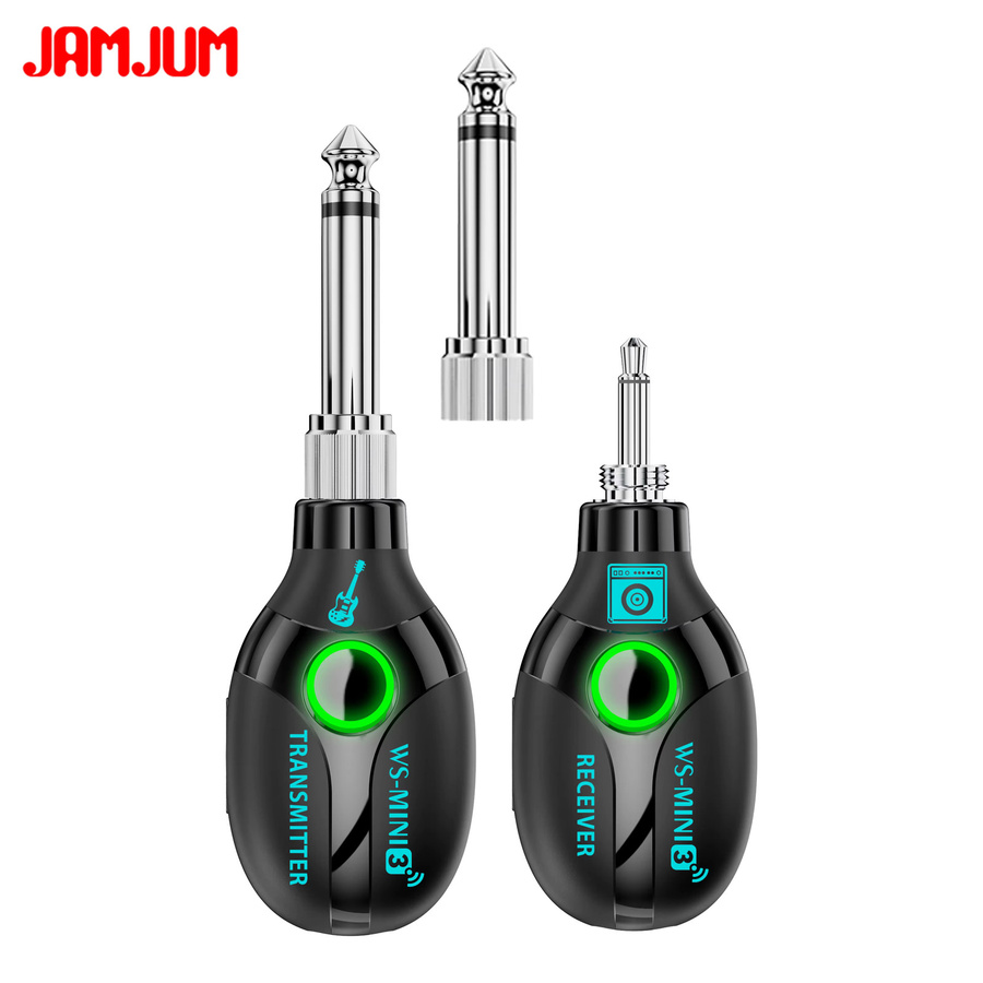 JAMJUM Super Mini 2.4 Kabelloser Audio-Sender und -Empfänger mit Magnetischem Ladegehäuse und 3,5 mm Jack in Schwarz - Bild 2