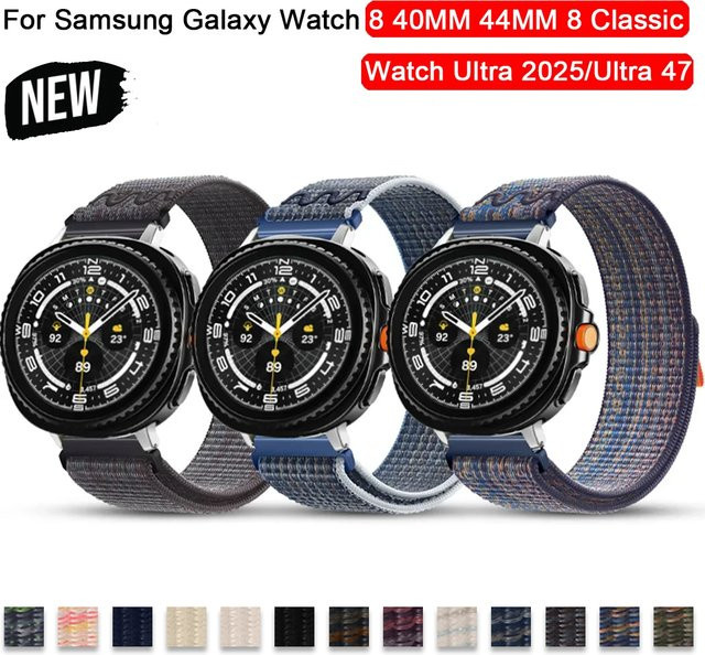 OAKCHARM Uhrenarmband Nylon, Schwarz, Samsung Galaxy Watch8 8classic Zubehör - Bild 1