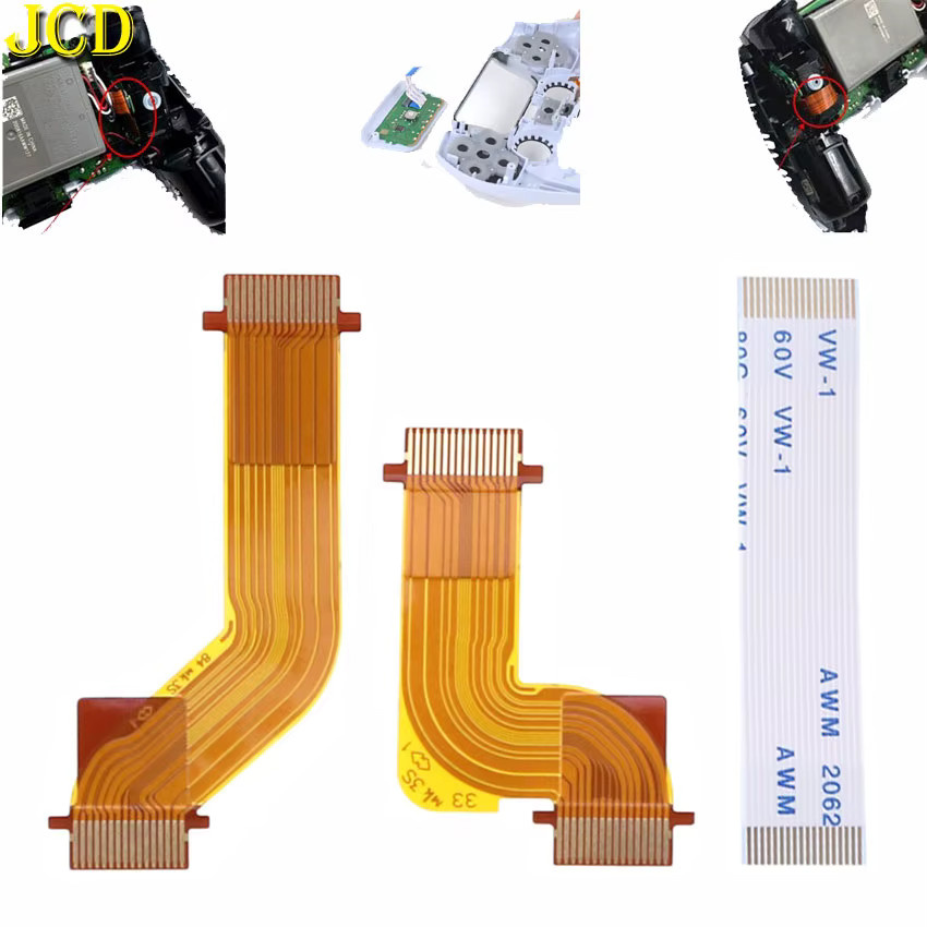 JCD Flexibles Verbindungskabel für PS5 Controller, Ersatz-Touchpad-Bandkabel für R1 R2 L1 L2 Motoren und Tasten, Version 1.0 und 2.0 - Bild 1