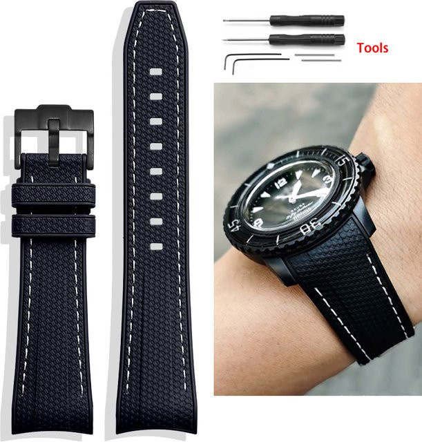 strapfreak Uhrenarmband Silikon, Edelstahl, 22 mm, Unisex - Bild 1