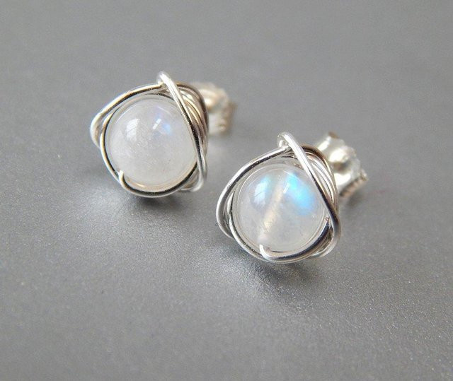 YIRAN Jewelry Ohrringe, Mondstein, Weiß, Damen - Bild 1