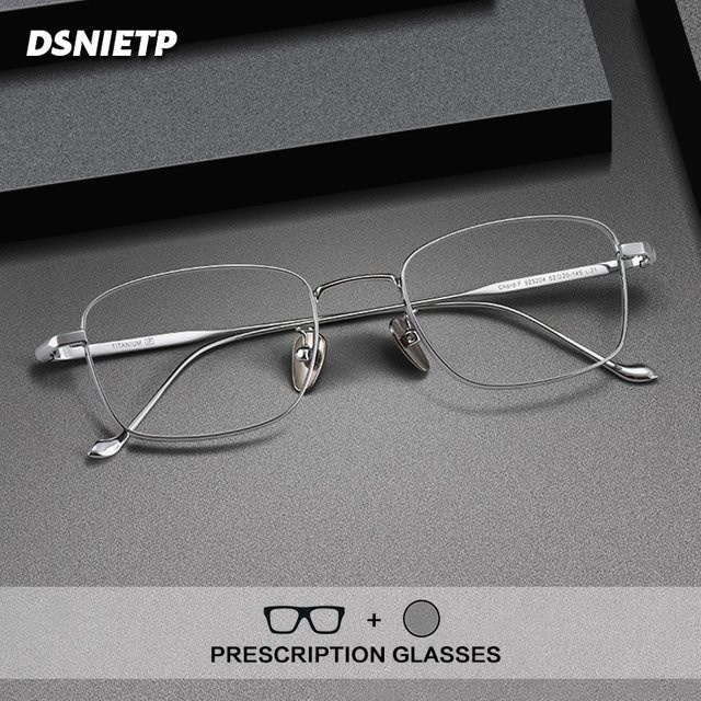 Dsnietp Lesebrille, Titan, Vollrand, rechteckig, Silber, Unisex - Bild 1