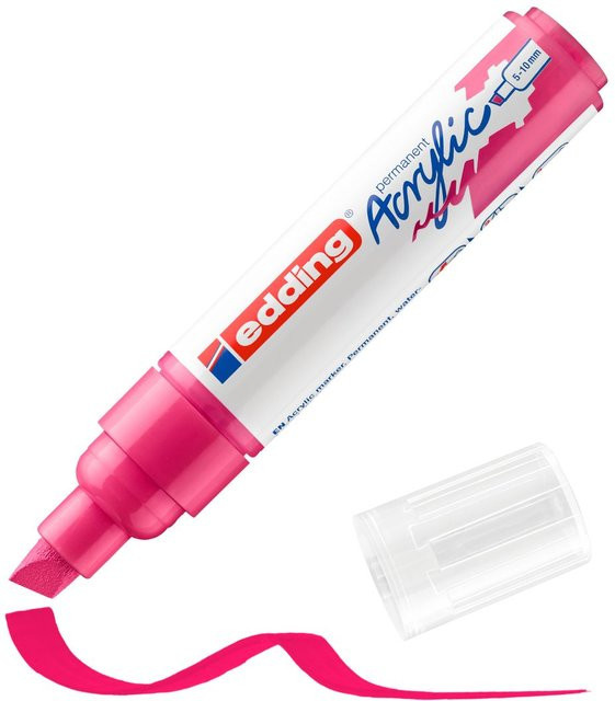 edding 5000 Acrylmarker mit breiter Keilspitze in Pink - Bild 1
