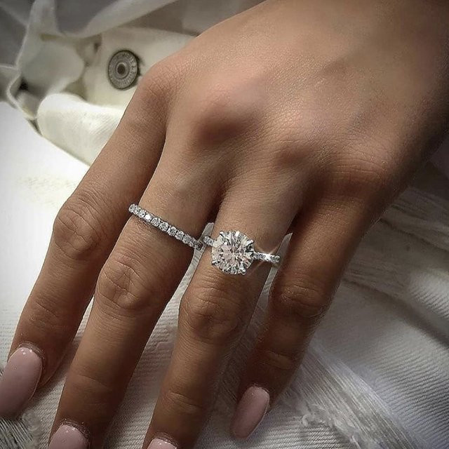 Huitan Ringset 2-teilig, Silber, Zirkonia, Damen - Bild 1