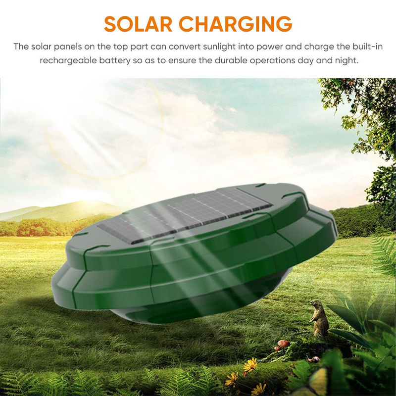 Ultraschall-Tierabwehr mit Solarstromversorgung und USB-Aufladung, wasserdicht, Farbe: Grün - Bild 4