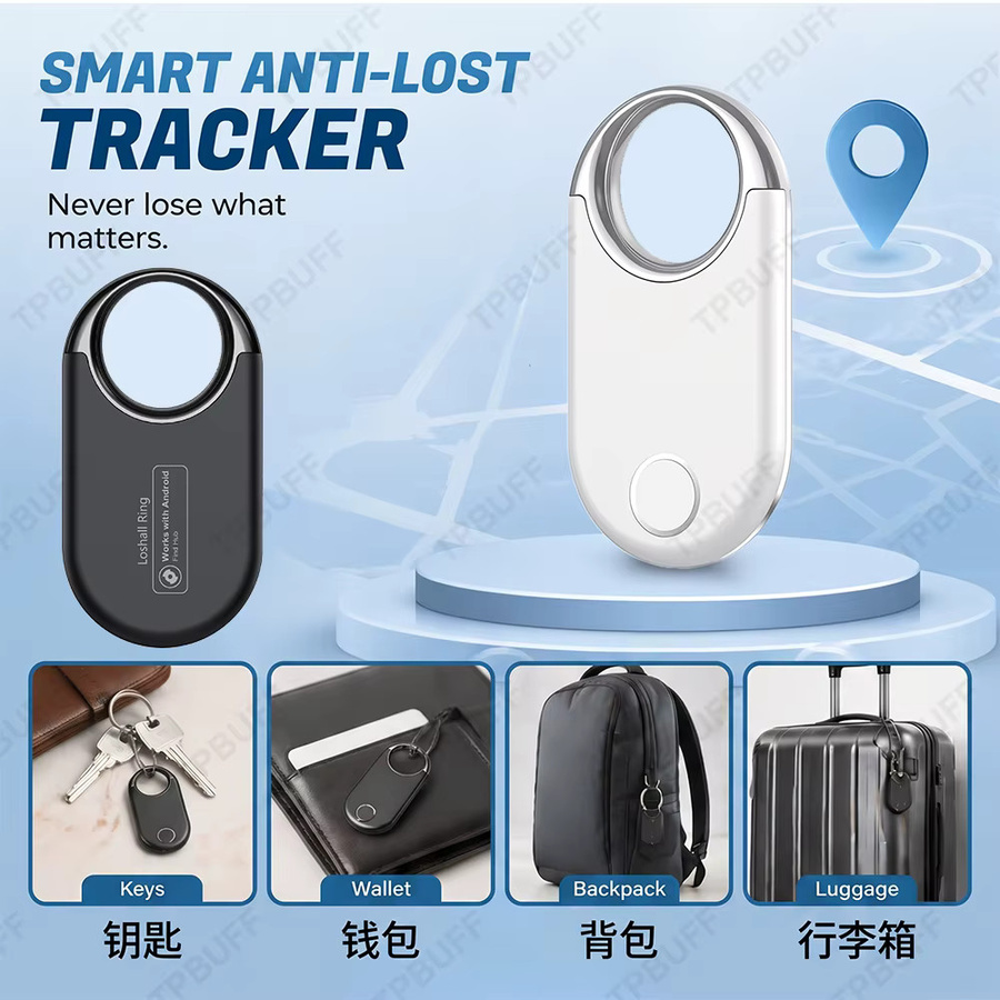 Google Find My GPS-Tracker für Android, Smart Tag Anti-Verlust-Ortungsgerät mit Schutzgehäuse in Weiß - Bild 3