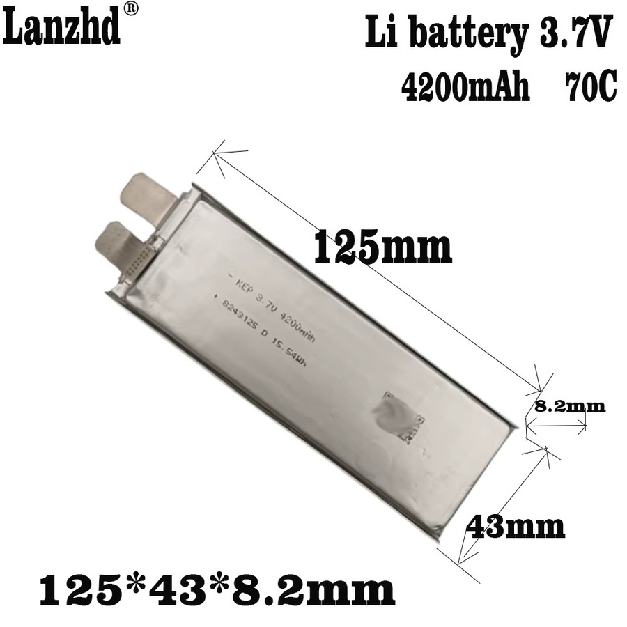 Lanzhd Li-Ion Akku Pack 3,7 V mit 4200 mAh und 35C für Elektromotoren und Rollstühle, Farbe: Silber - Bild 1