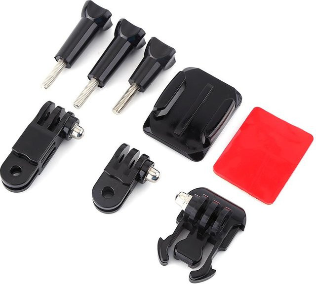 Andoer Sport Kamera Helm Seiten-Mount Kit Klebehalterung Zubehör für GoPro Hero 3/2/1 in Schwarz - Bild 1