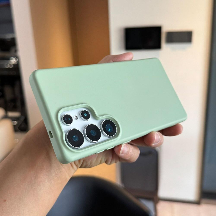 Matte weiche Flüssigsilikonhülle für Samsung Galaxy S26 S2 Ultra S24 S23 Plus S22 A16 in Grün - Bild 1