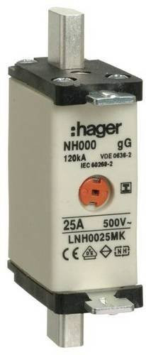 Hager NH-Sicherung LNH0025MK 25A, 3 Stück, Weiß - Bild 1