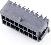 Molex Einbau-Stiftleiste Standard 16 Polzahl mit 3,00 mm Rastermaß in Schwarz, Grau und Gold - Bild 1