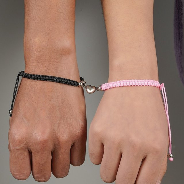 Rinhoo Herz-Magnet-Armband, geflochten, Unisex - Bild 1